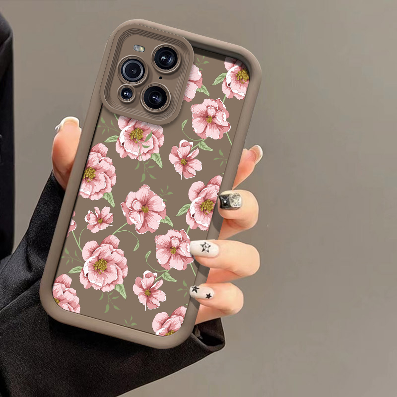 Oppo Find X8 - Silikon-Blumen-Handyhülle für OPPO Find X3 Lite